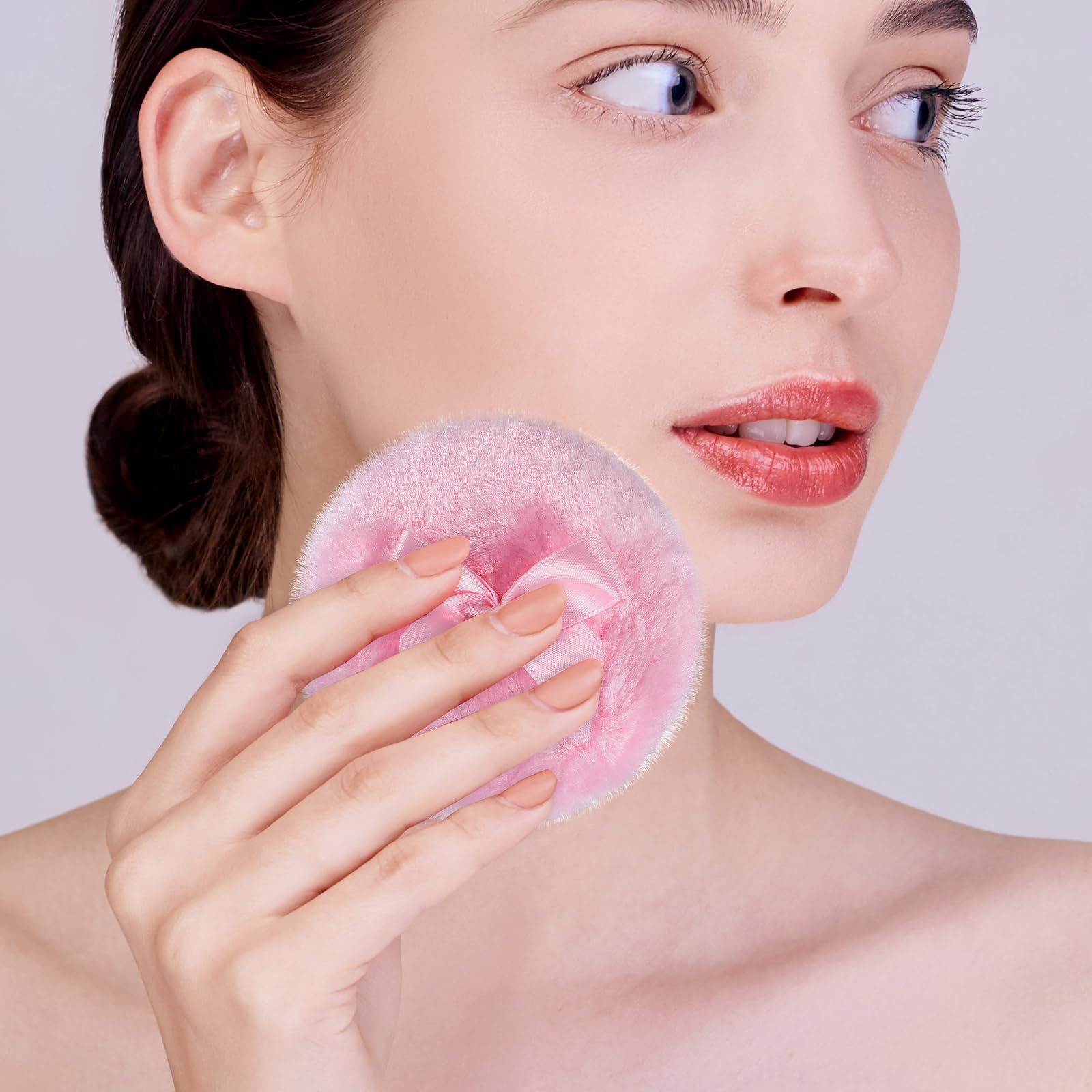 2 PCS Powder Puff for Women, Soft Makeup Powder Puffs, Loose Powder Puff for Face and Body, Gentle Setting Powder Applicator, Travel-Friendly 90x30mm Beauty Blender Sponge