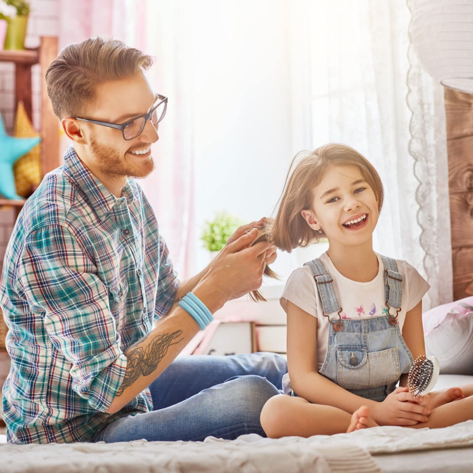 100PCS Elastics Hair Ties Muticolor Hair Tie