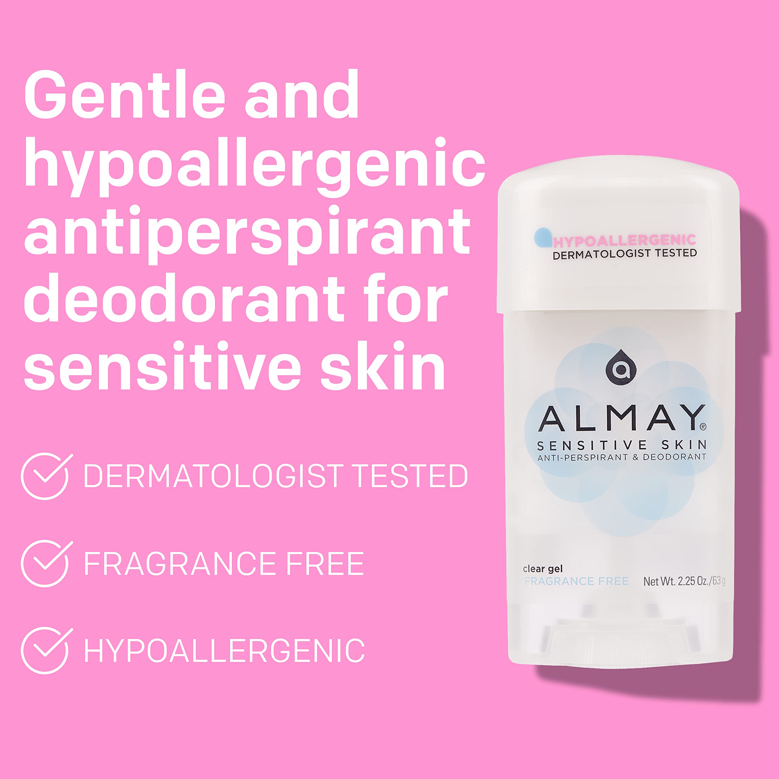 Almay Clear Gel Antiperspirant & Deodorant Clear Gel 2.25 oz