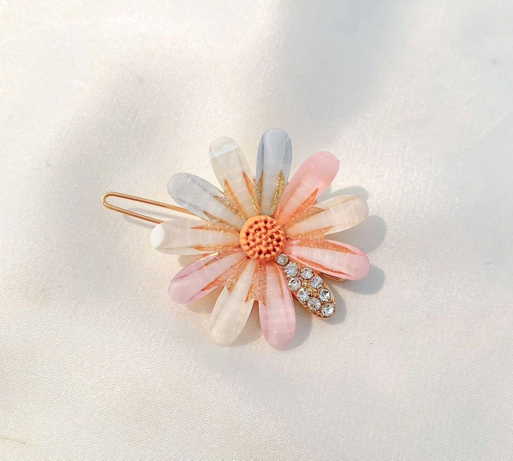 ANNA CREATIONS 4 Pcs Latest Korean Fashion Style Flower Lock Pin Hair Clip Hair Pin Hair Accessories for Women & Girls