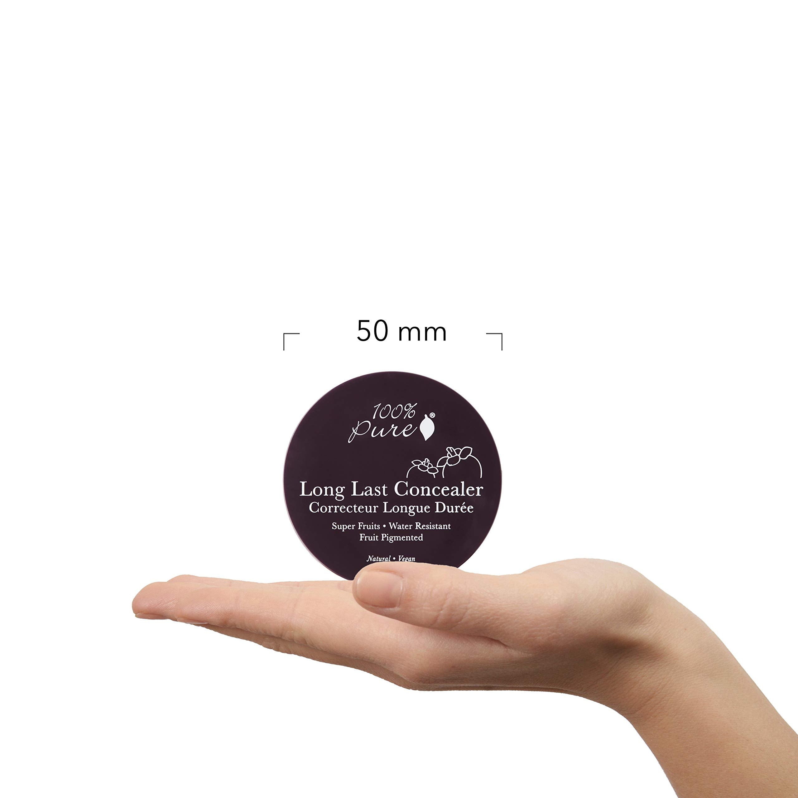 100% Pure Long Last Compact Concealers, White Peach