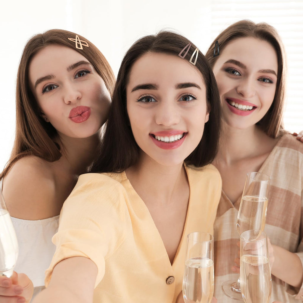 Lot de 10 pinces à cheveux à double attache, pinces à cheveux métalliques Sightor, barrettes pour femmes, accessoires de coiffure (noir, marron, beige, kaki, doré)