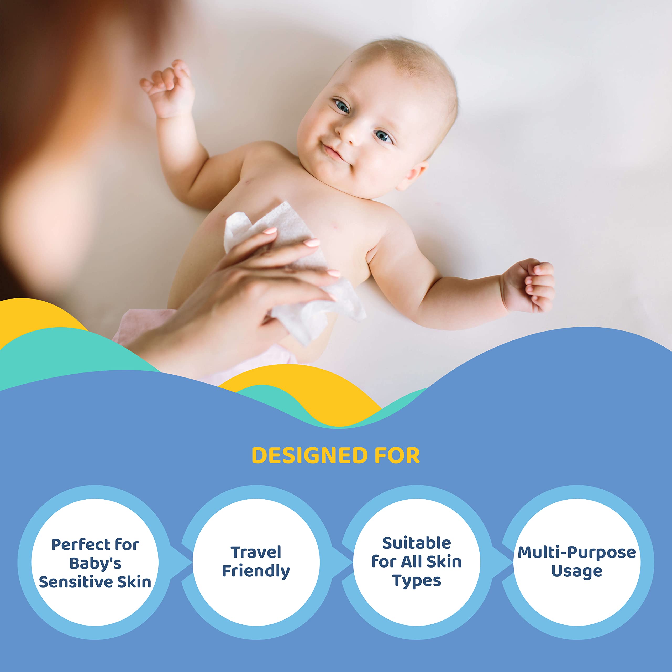 1st Step 99% Pure Water Baby Wipes with lid I Dermatologically Tested | Plant Based - 100% Biodegradable Wipes for Babies | Super Thick Polyester Free wet Wipes for Baby I Paraben Free with Aloevera & Calendula Extract | Alcohol Free Baby wipes |72 pcs/Pa