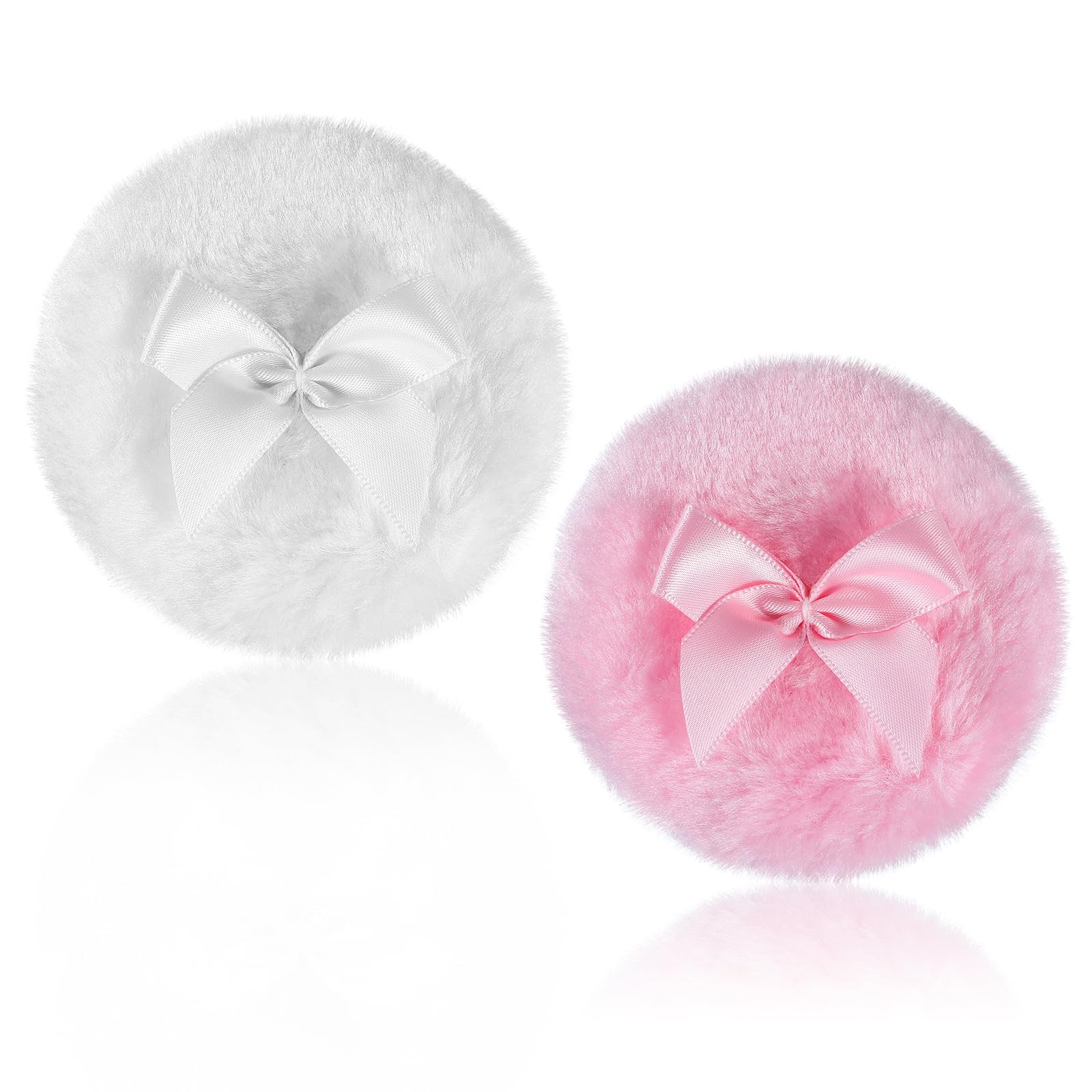 2 PCS Powder Puff for Women, Soft Makeup Powder Puffs, Loose Powder Puff for Face and Body, Gentle Setting Powder Applicator, Travel-Friendly 90x30mm Beauty Blender Sponge