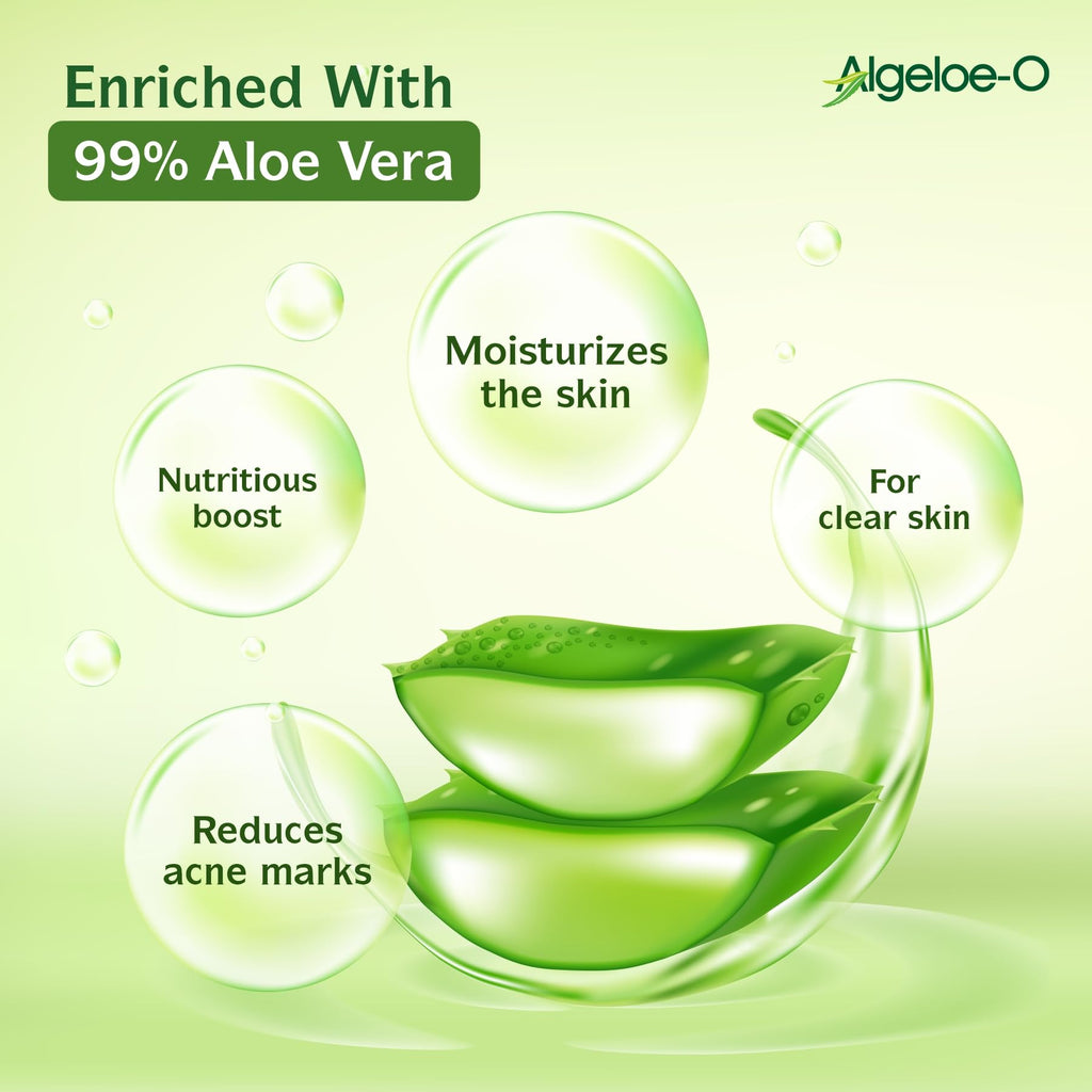 Algeloe Aloe Vera Gel | Your Ultimate Soothing Solution for Skin and Hair | Glowing & Radiant Skin - 200ml