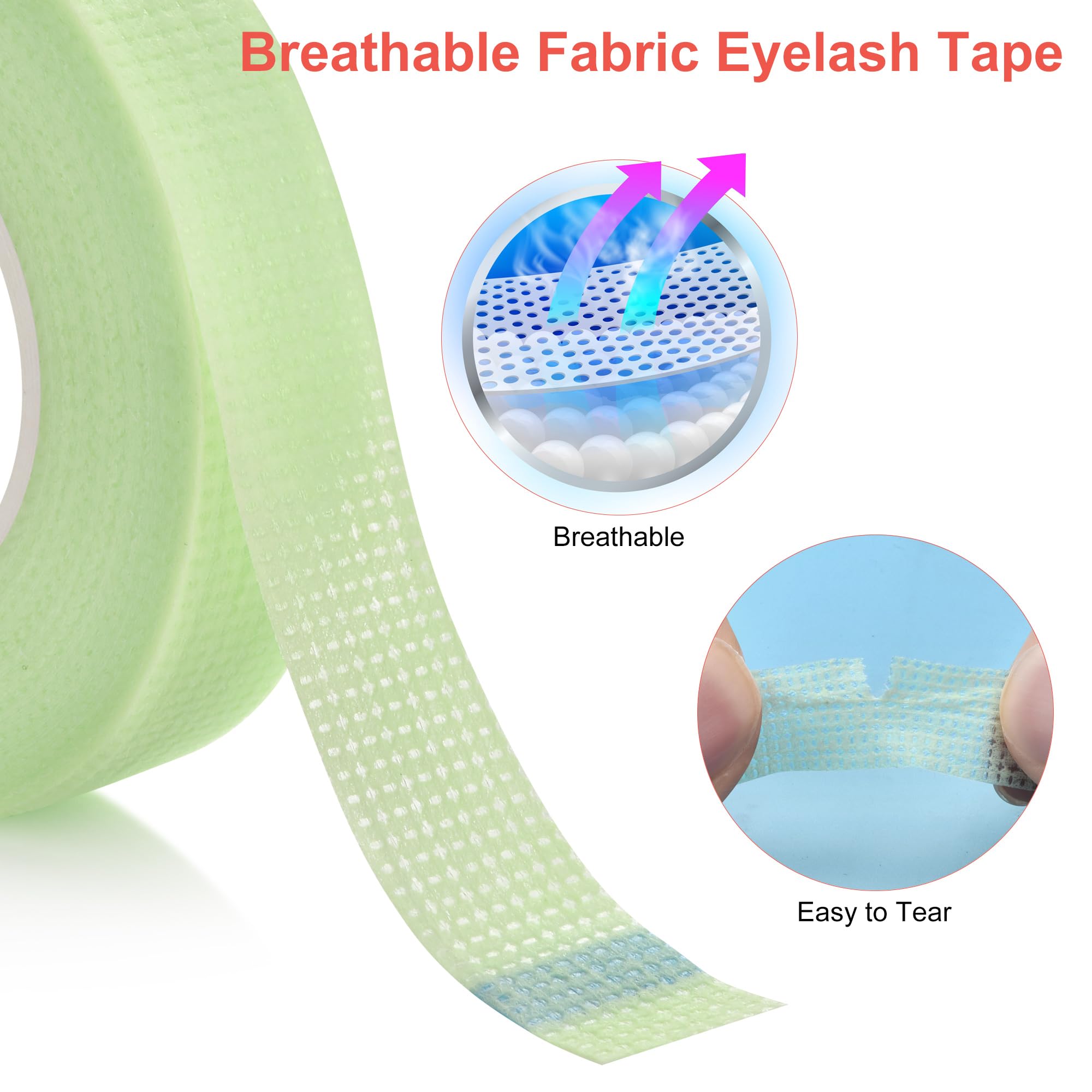 AHHALFFY Eyelash Tape 8 Rolls Lash Tape for Eyelash Extensions, Flexible & Super Thin, 0.5 Inch x 10 Yards, Easy to Tear, Perfect for Lash Extensions, Makeup, Salons & DIY Beauty