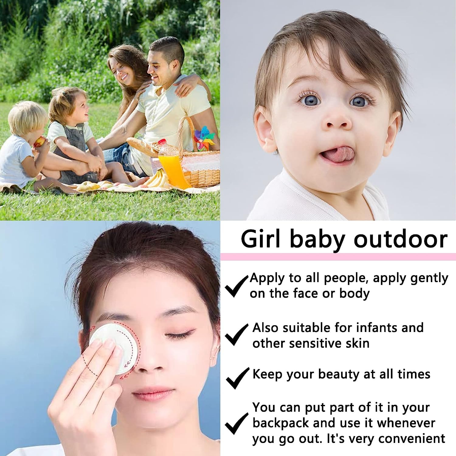 100 Pieces Cotton Pads for Face - Soft Natural Round Makeup Remover, Facial Cleansing, Baby Care, Lotion and Cream Applying (Packing May Vary)