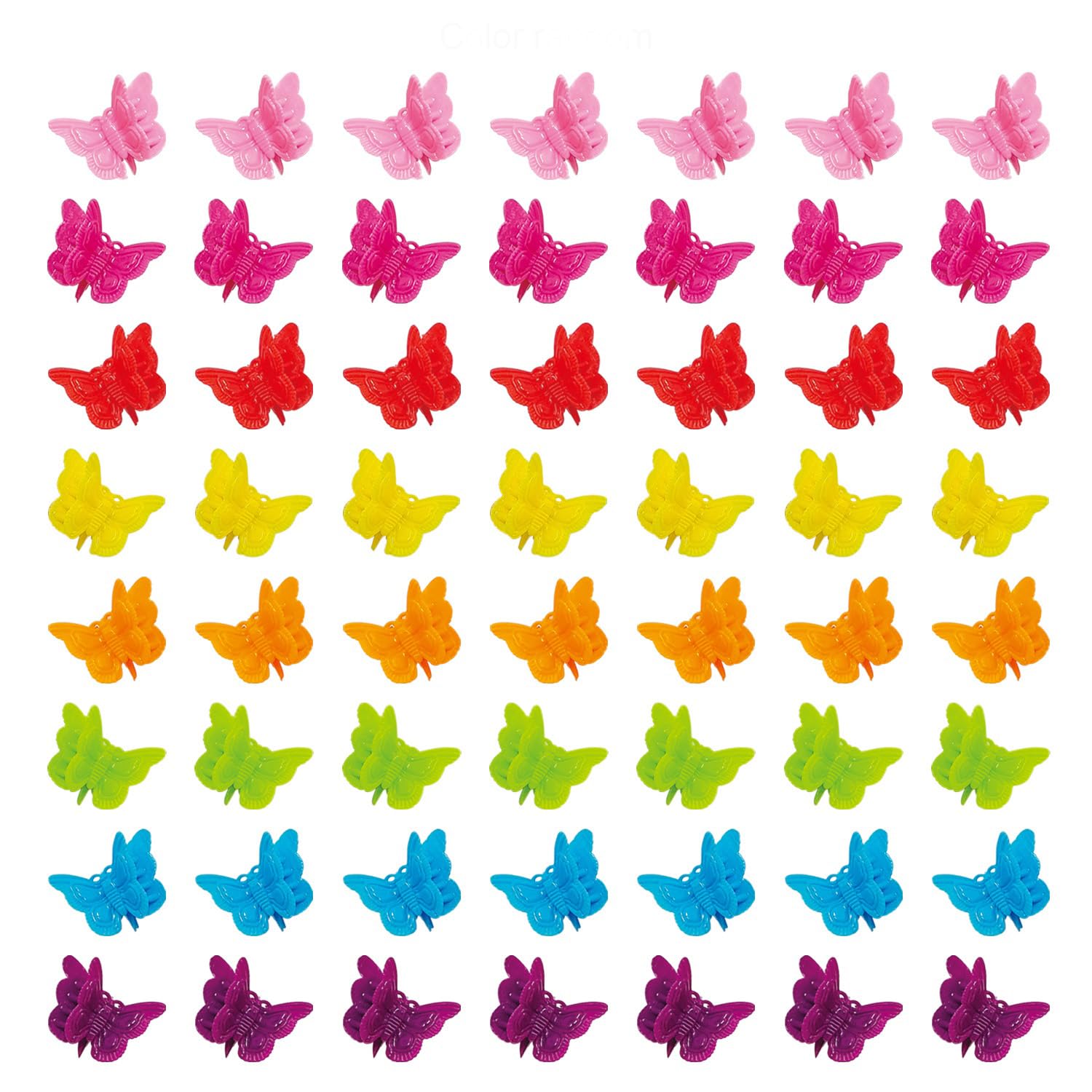 50 Packs Assorted Color Butterfly Hair Clips, Beautiful Mini Butterfly Hair Clips Hair Accessories for Women and Girls (50 pcs Random Colour)