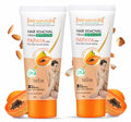 Aaryanveda Papaya Hair Removal Cream | 2-Minute Action, Whitening Effect, Active Smooth Formula, Painless & Gentle Hair Remover for Men & Women (120 g, Set of 2)