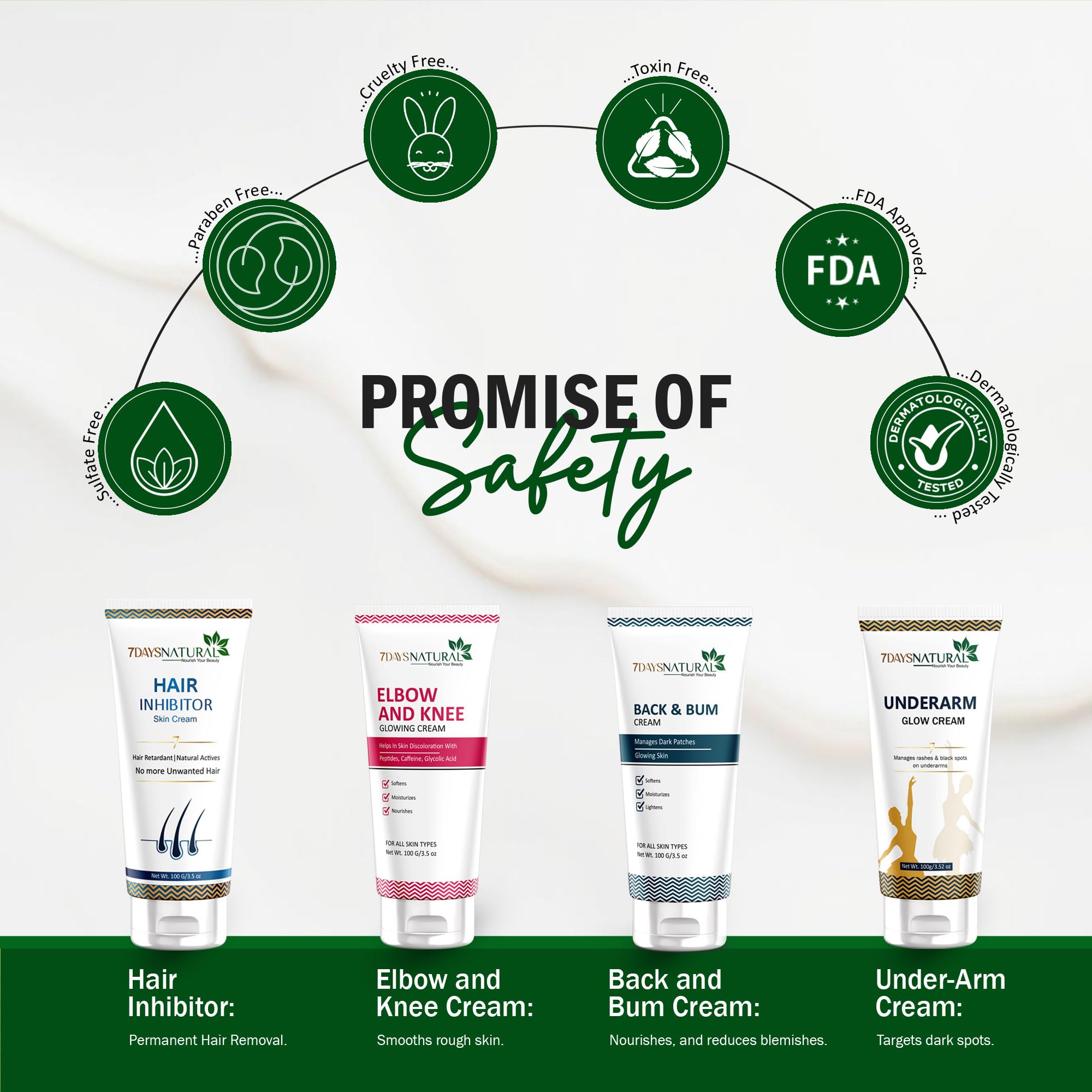 7DAYSNATURAL Facial Hair Removal Cream 100 g | Facial hair removal cream for women with Narcissus Tazetta Extract & Betaine | Hair Inhibitor for Women & Men | Painless Remover