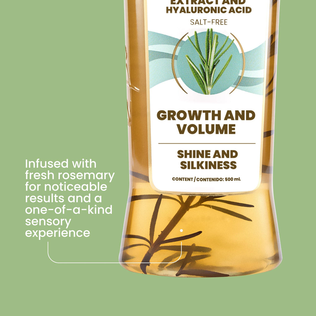 ANYELUZ Kit Duo Rosemary Shampoo + Mini Travel Size, With Onion Extract, Hyaluronic Acid and Rosemary