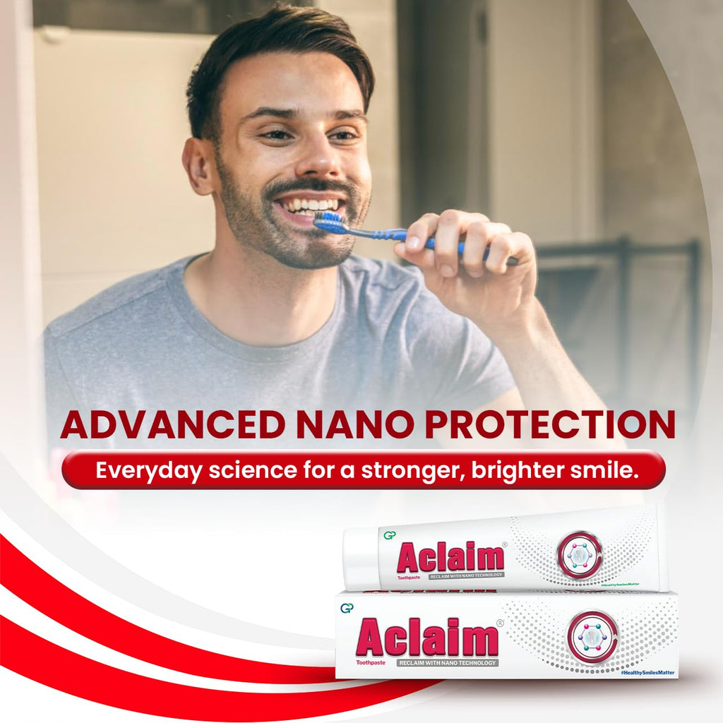 Aclaim Toothpaste for Remineralisation | Protect Teeth Enamel | Prevent Tooth Decay | Repair Enamel | Gum Care | Teeth Whitening | Fluoride-free Tooth paste for Complete Oral Care (Pack of 1) 70g each