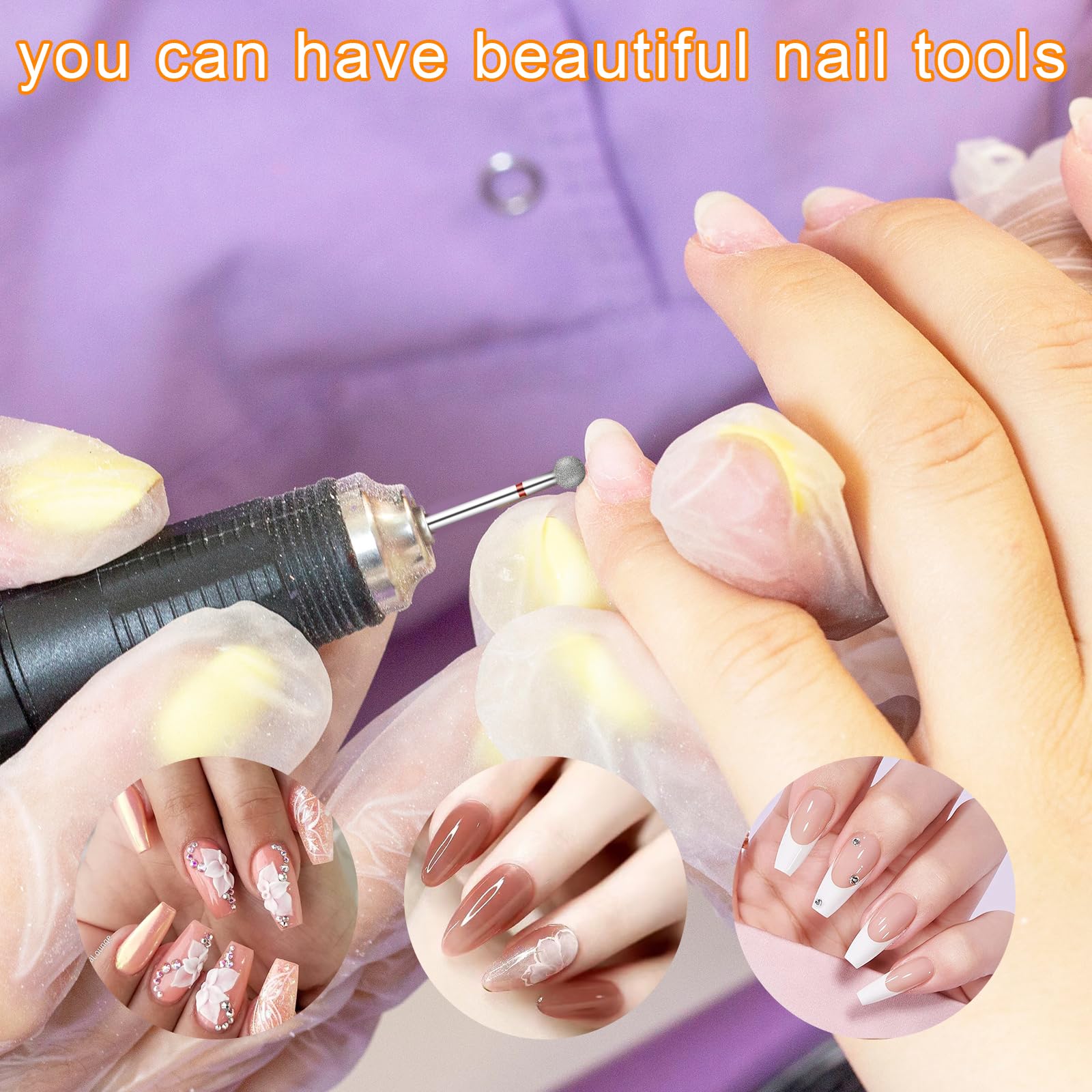 5PCS Nail Drill Bits, Silver Metal Ball Head Grinding Head Accessory Manicure Drill Set for Cuticle Clean, Nail Beauty, Polishing Care, Fits 3/32'' Shank Machines