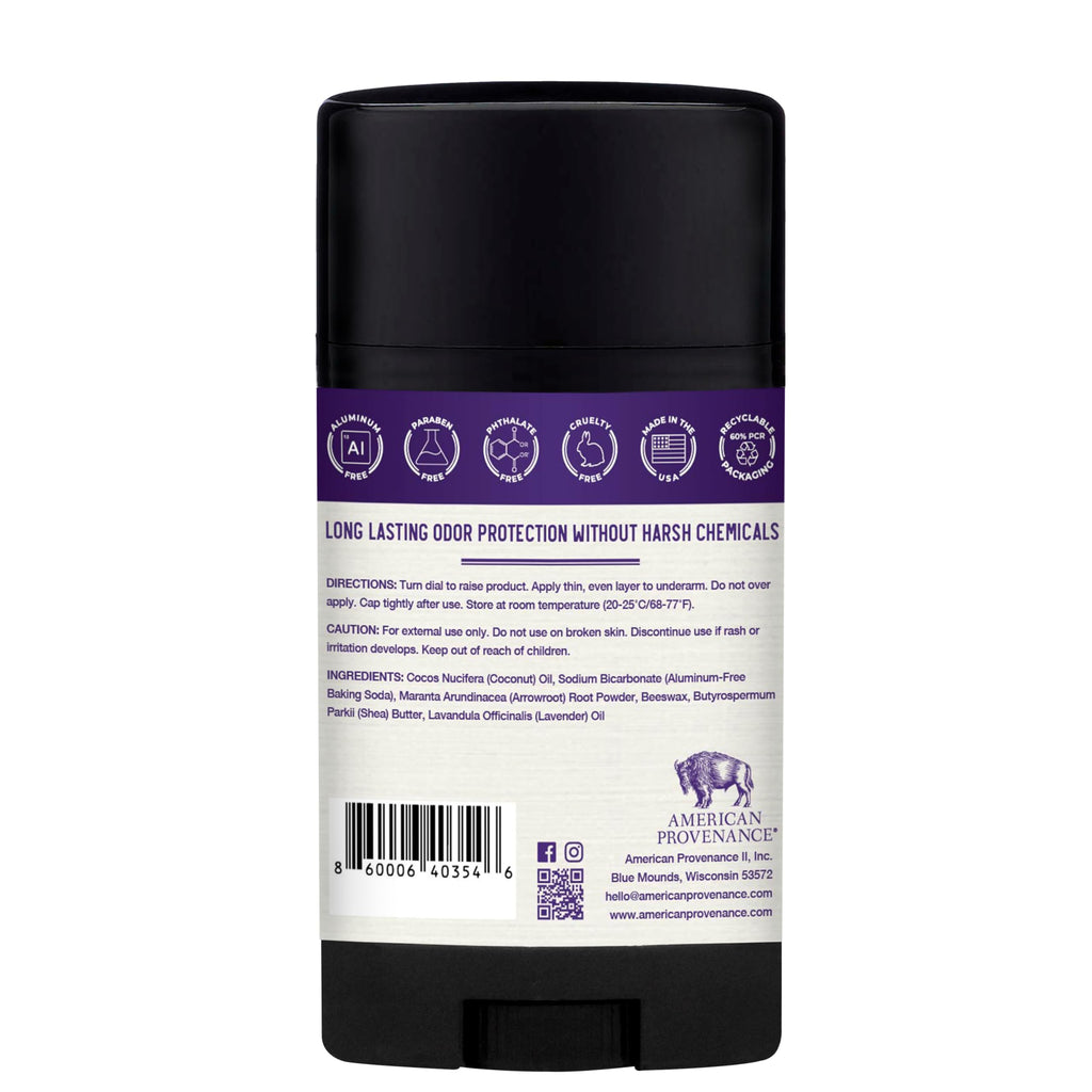 American Provenance Natural Deodorant, Lavender, 2.75 oz/75 gr