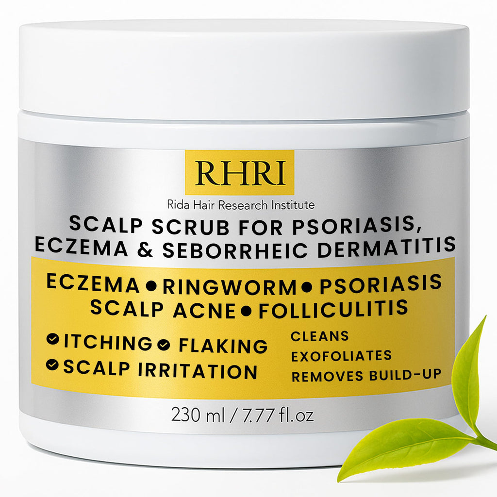 Anti Fungal Pre Shampoo Scalp Scrub for Psoriasis, Eczema & Seborrheic Dermatitis | DHT Blockers, Mineral Complex & Tea Tree Oil | Soothes Scalp and Promotes Hair Growth for Men & Women