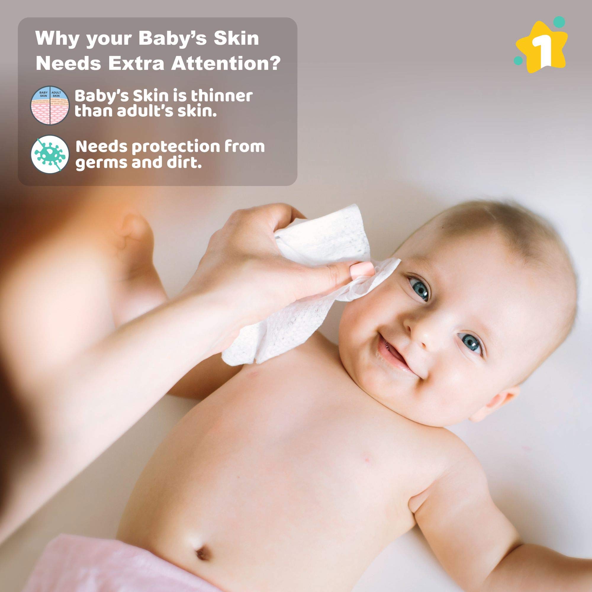 1st Step Baby Wet Wipes Enriched With Aloe-Vera And Jojoba Oil (80Pcs, Pack Of 3)