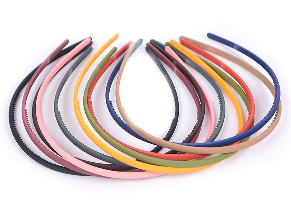 ANNACREATIONS 12 Pcs Fashion Plastic Matte Hair Band For Women And Girls
