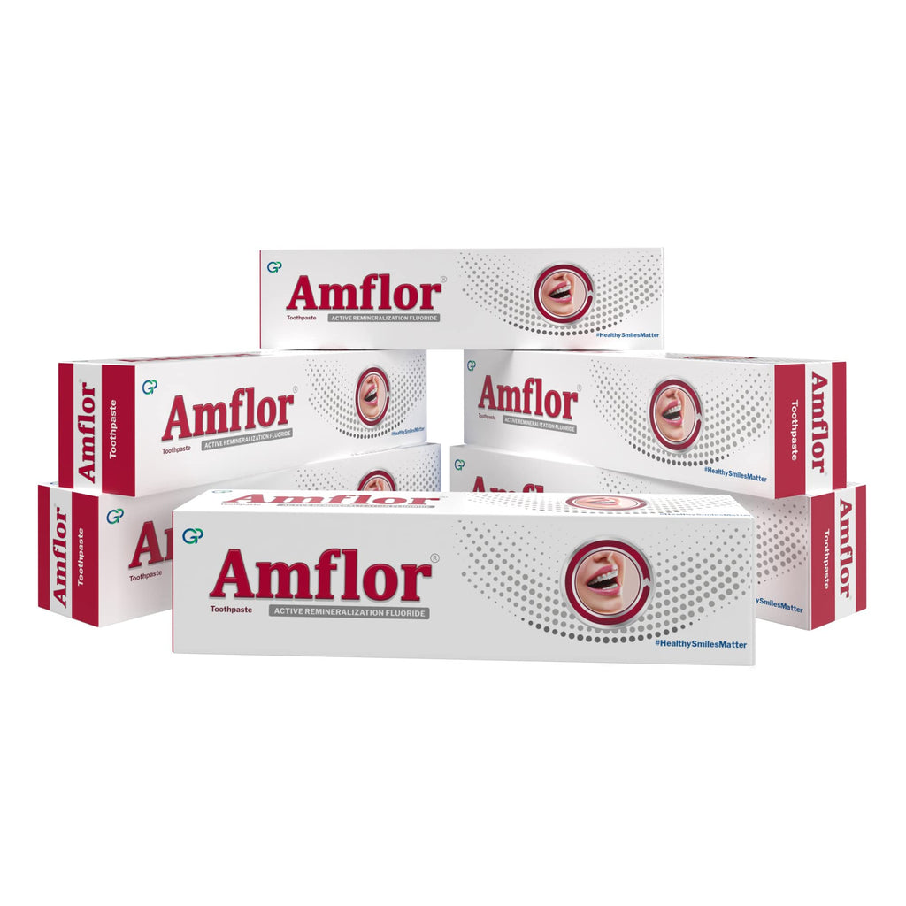 Amflor Toothpaste for Braces | Prevents Cavities & White Spot Lesions | Organic Amine Fluoride for Enamel Remineralization| Mint Flavour Orthodontic Toothpaste | Pack of 6 (70 g per pack)