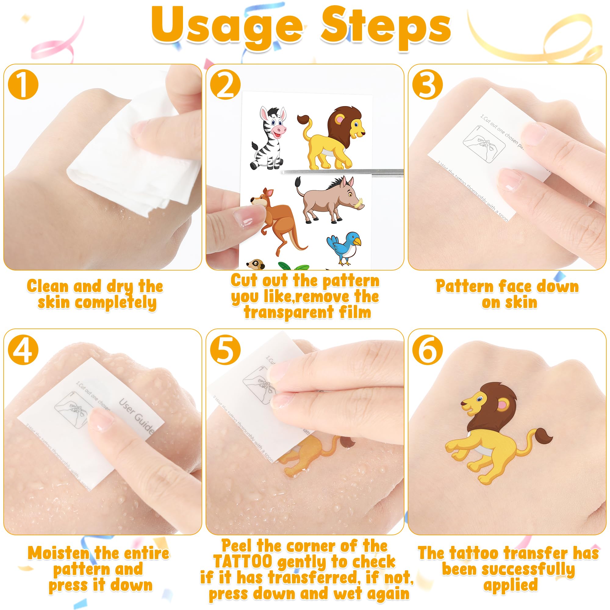 320 Patterns Temporary Tattoos, 36 Sheets Temporary Tattoos, Waterproof Fake Tattoo Accessories Animal Dinosaur Butterfly Mermaid Space Stickers Party Favors