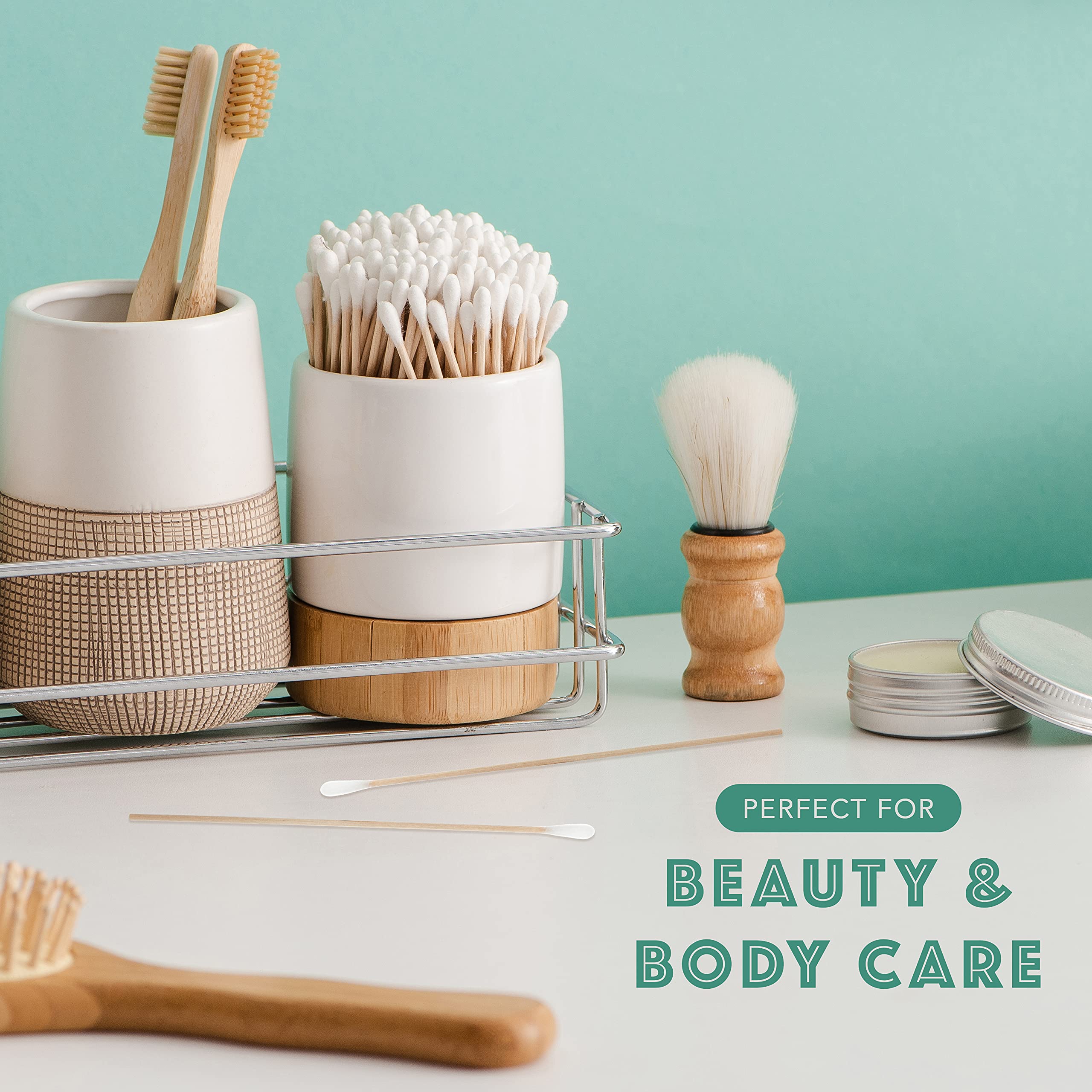 400 pcs Long Cotton Swabs Tip Applicators with Wood Handle 6” Inch| 100% Biodegradable Cotton Buds |Cleaning with Wood Handle for Oil, Makeup, Eyes, Ears, Eyeshadow Brush and Remover Tool. By alpree