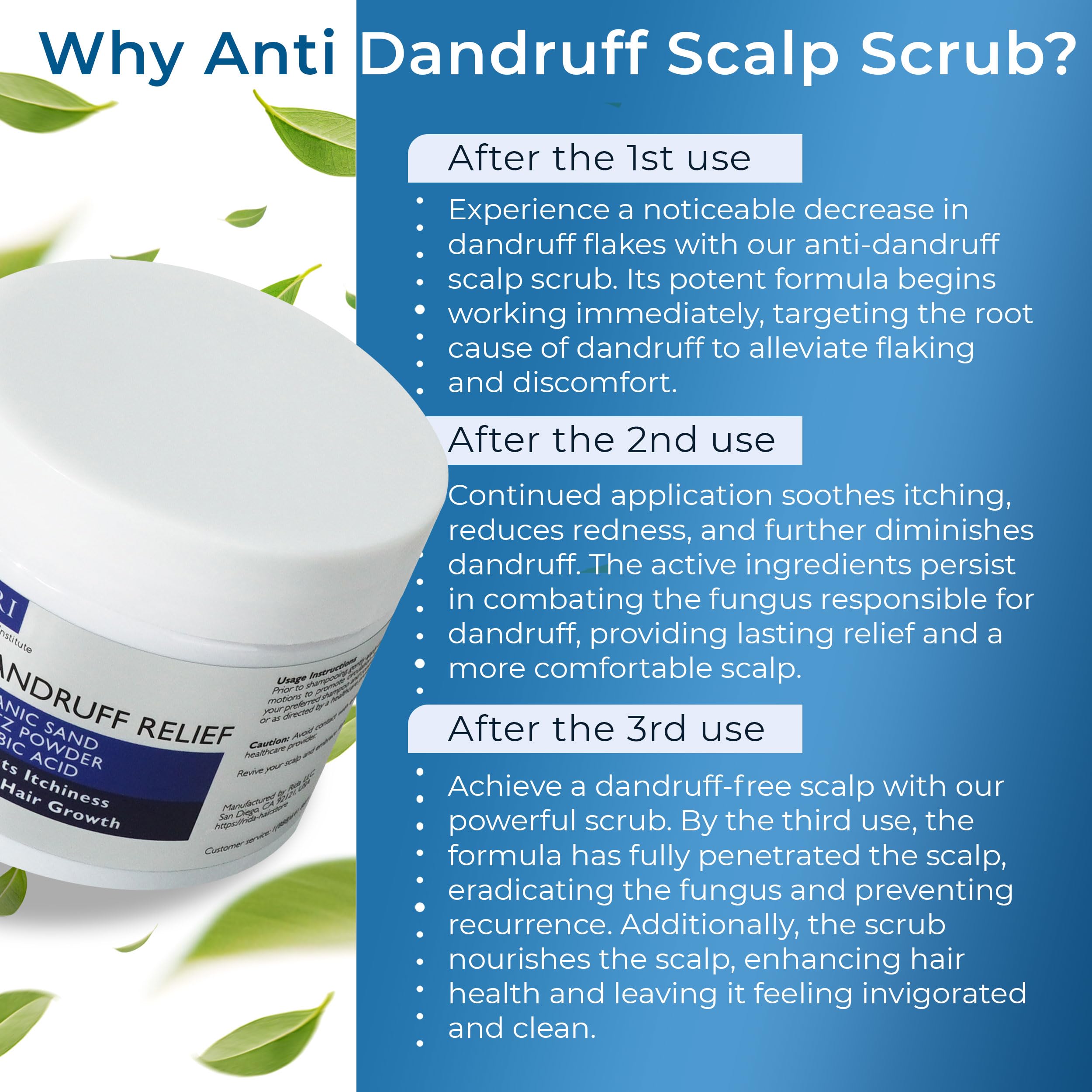 Anti Dandruff Scalp Scrub for Men and Women | Hair Treatment with Tea Tree Oil & DHT Blockers | Removes Dandruff, Soothes Itchy Scalp and Boosts Hair Growth | Enriched with Mineral Complex