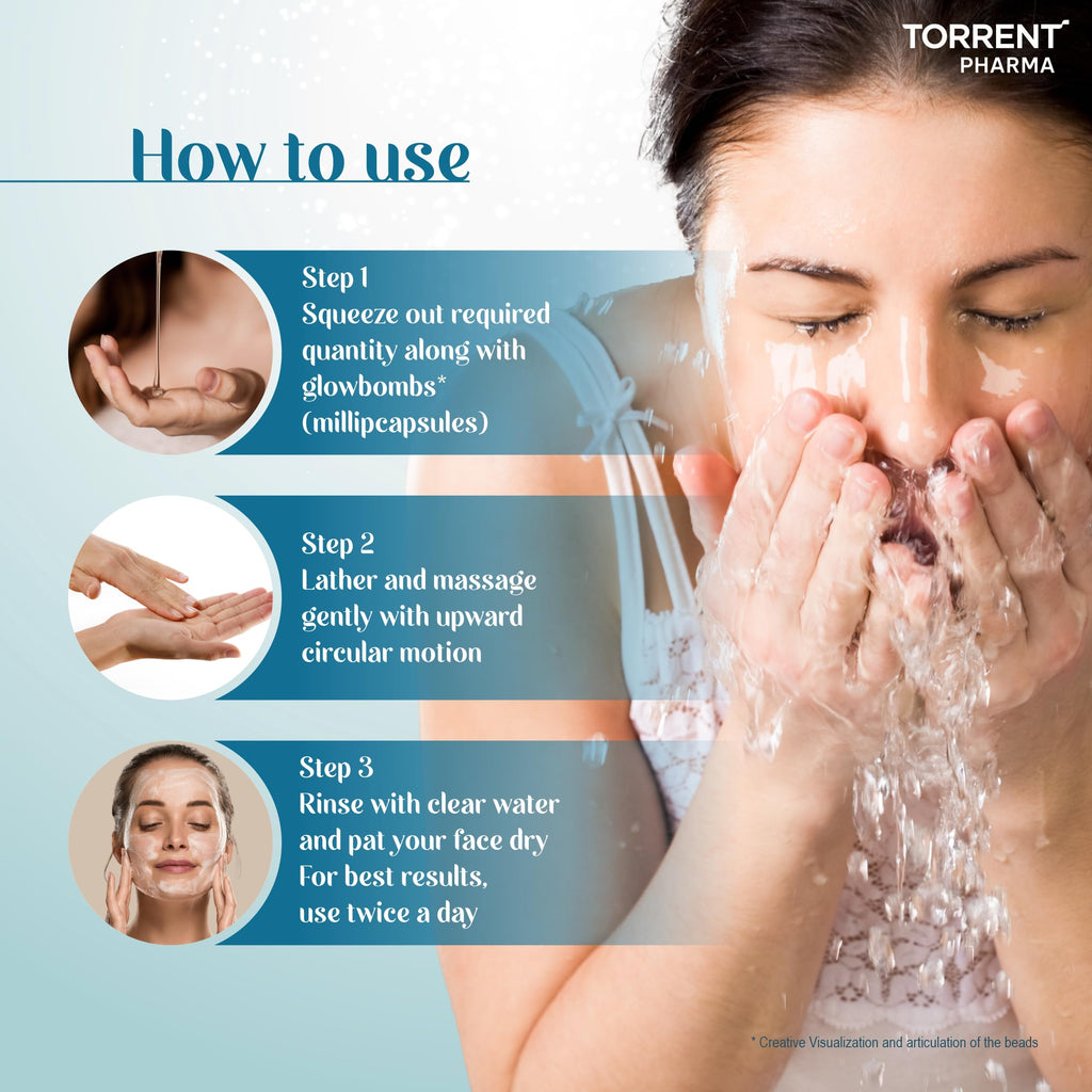 Ahaglow Advanced Face Wash Gel, Daily Gentle Cleansing Formula For Normal And Oily Skin, 100 G