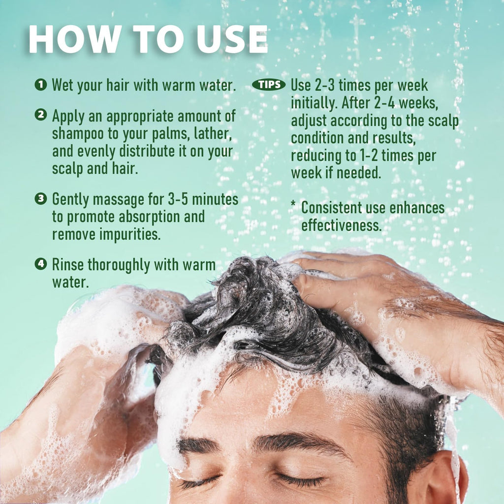 Antifungal Shampoo for Folliculitis and Seborrheic Dermatitis: Scalp Psoriasis Treatment, Dandruff & Itchy Scalp Relief with Salicylic Acid, Piroctone Olamine, Rosemary & Coconut Oil 8.8 fl.oz