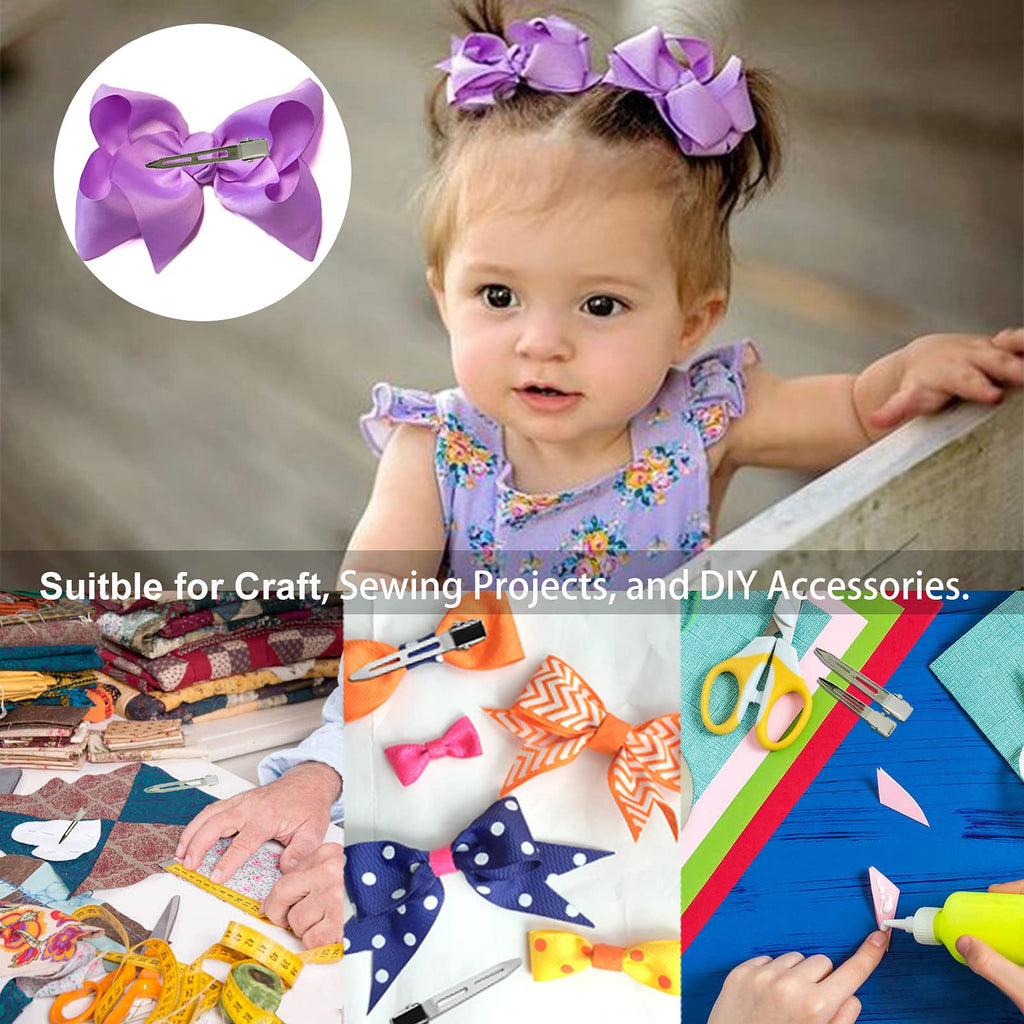 60Pcs Metal Styling Duck Billed Hair Clips, Silver Alligator Roller Clips for Women's Long Hair Styling Sectioning and Pin Curls, Bow DIY, with Case