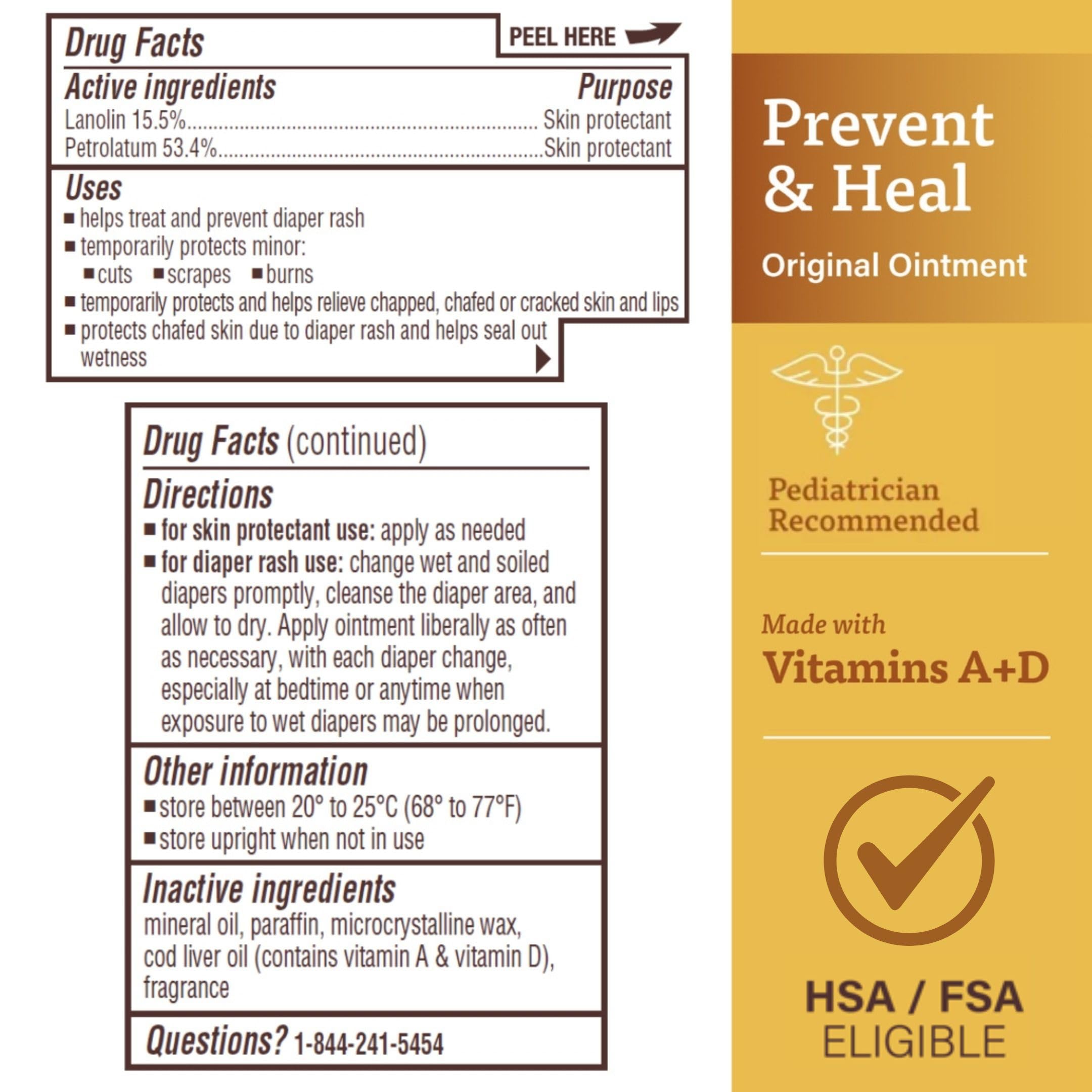 A+D A&D Original Diaper Ointment Jar, 1 Pound