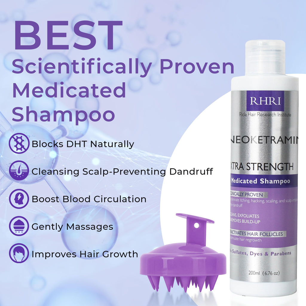 Anti Fungal Shampoo for Men & Women | Anti Dandruff, Medicated, Folliculitis Shampoo for Dry Scalp, Psoriasis, Ringworm | for Itchy, Flaky & Irritated Scalp | No Paraben & Sulphate | w/Scrubber Brush