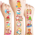 96 PCS Happy July Summer Holiday Pre-Cut Temporary Tattoos for Kids | Super Cute Themed Birthday Party Favors, Supplies, Decorations, Month Fake Tattoo Stickers, School Rewards & Gifts Boys & Girls