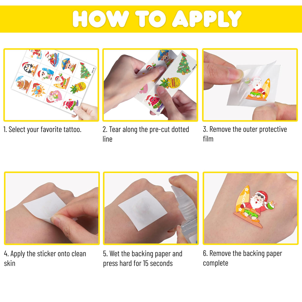 96 PCS Happy July Summer Holiday Pre-Cut Temporary Tattoos for Kids | Super Cute Themed Birthday Party Favors, Supplies, Decorations, Month Fake Tattoo Stickers, School Rewards & Gifts Boys & Girls