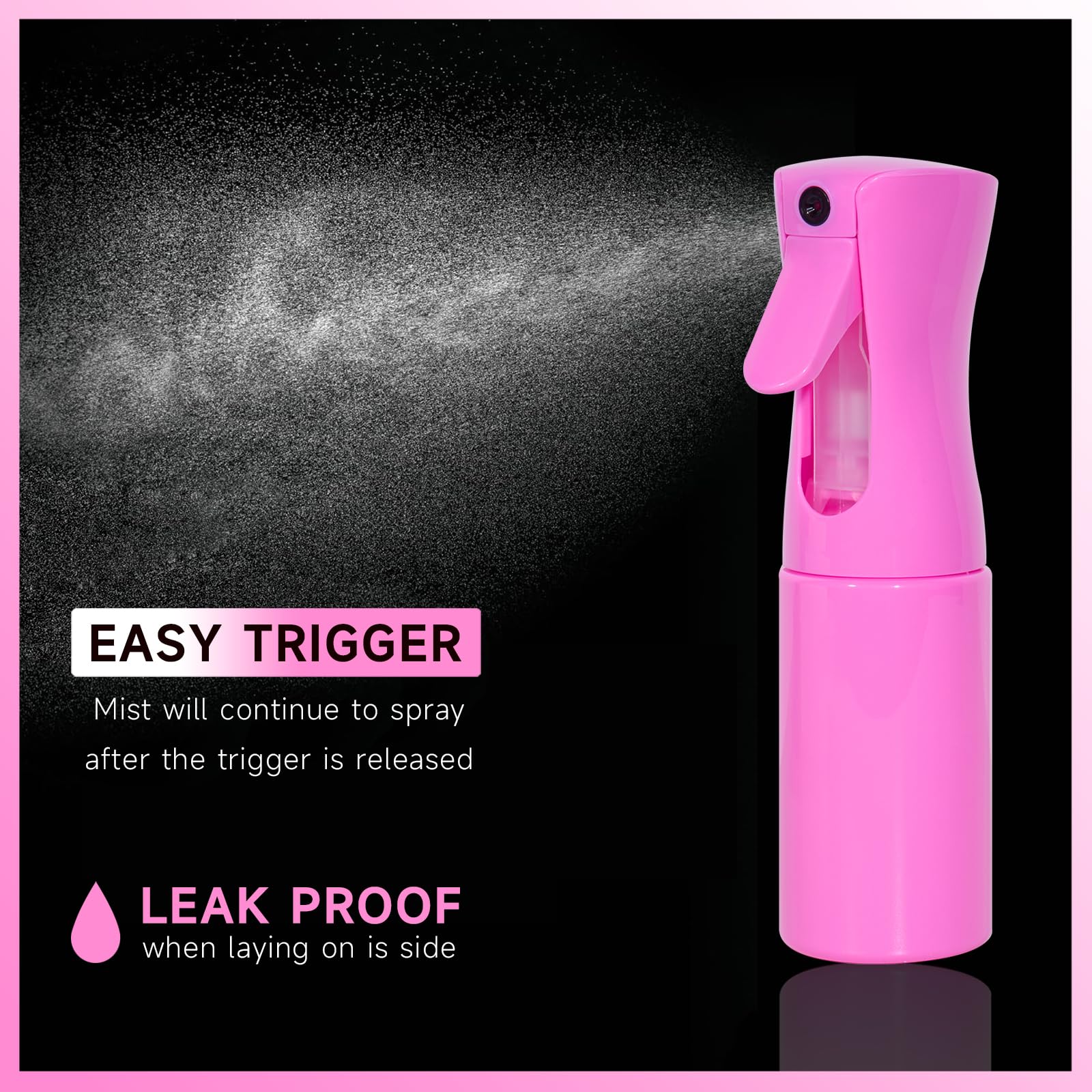 11 Pcs Hair Brush Set, Detangle Hair Brush And Spray Bottle, 3 Pieces Smooth Hairbrush For Toddlers, Suitable For Wet and Dry Hairstyles, Suitable For Adults And Children. (Pink)