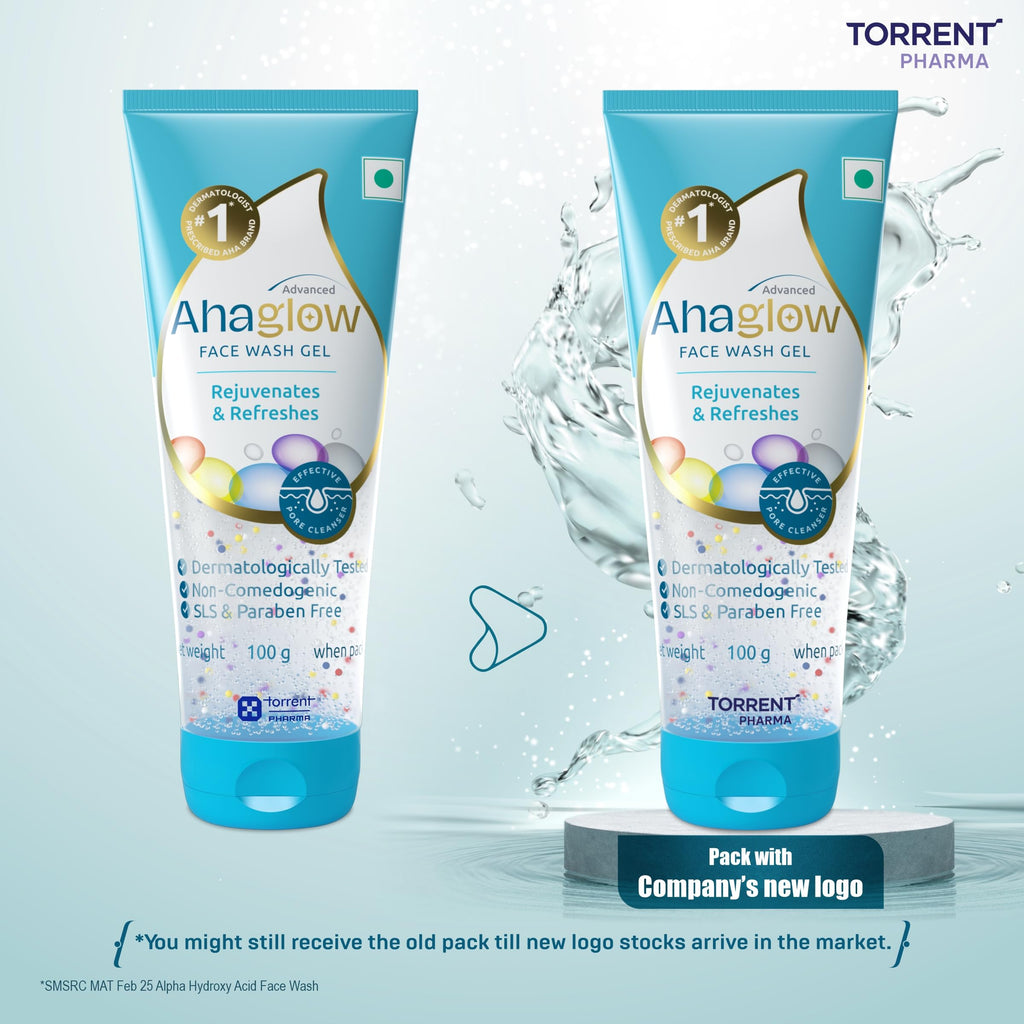 Ahaglow Advanced Face Wash Gel, Daily Gentle Cleansing Formula For Normal And Oily Skin, 100 G