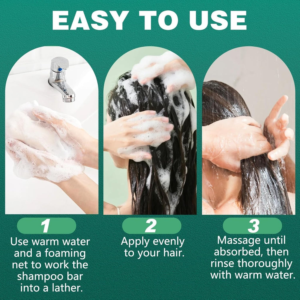 1Pack Nature Triangle Shampoo Bar, Nature Seven Green Soap Shampoo, Natural Usman Grass Hair Shampoo Bar for Women & Men, Solid Shampoo and Conditioner Bars for All Hair Types