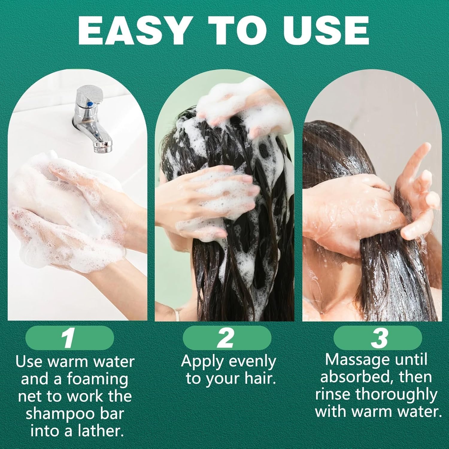 1Pack Nature Triangle Shampoo Bar, Nature Seven Green Soap Shampoo, Natural Usman Grass Hair Shampoo Bar for Women & Men, Solid Shampoo and Conditioner Bars for All Hair Types