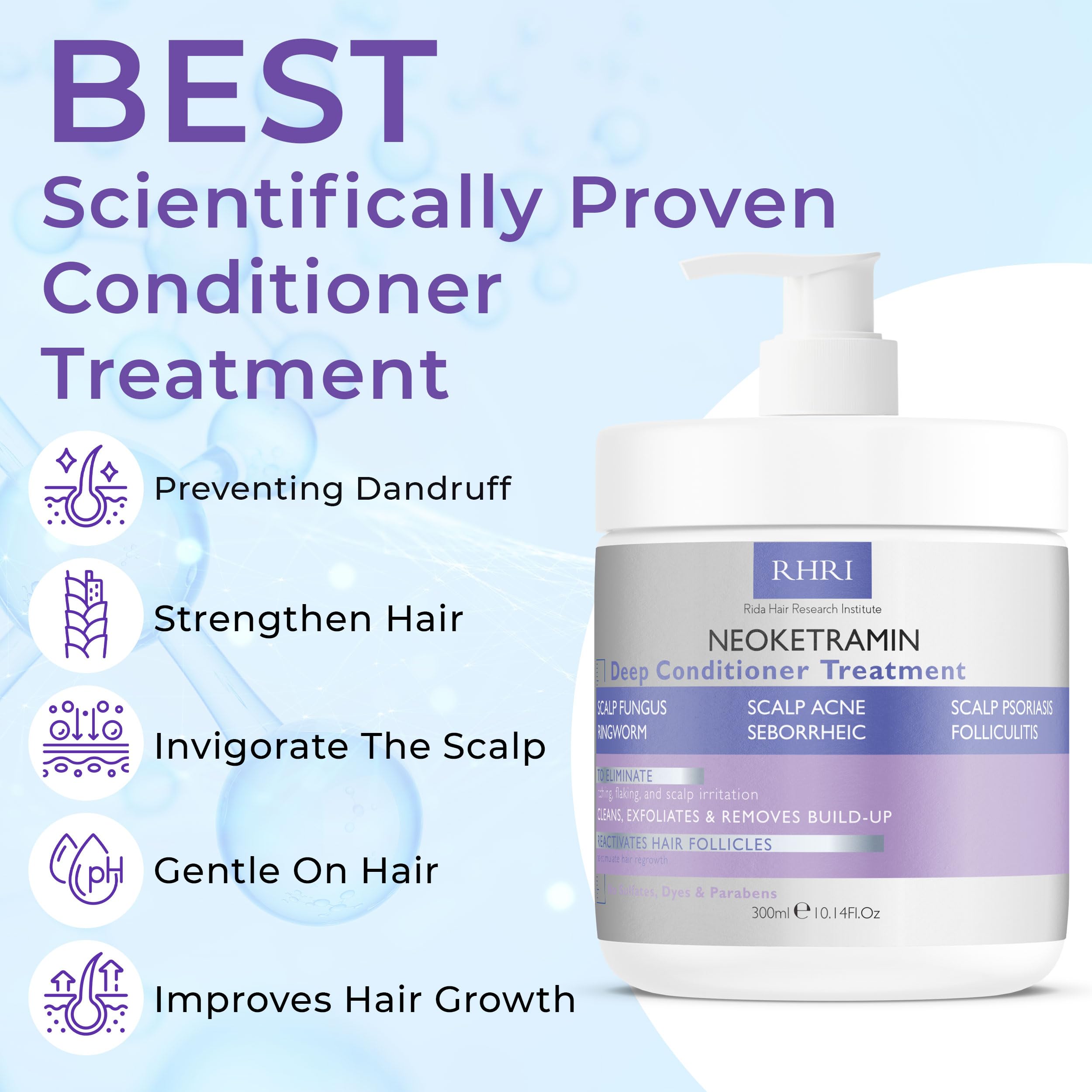 Anti Fungal Deep Conditioner for Men and Women | Scalp Treatment for Psoriasis, Dandruff, Seborrheic Dermatitis | Provides Relief from Folliculitis, Eczema, Itchy, Flaky and Dry Scalp
