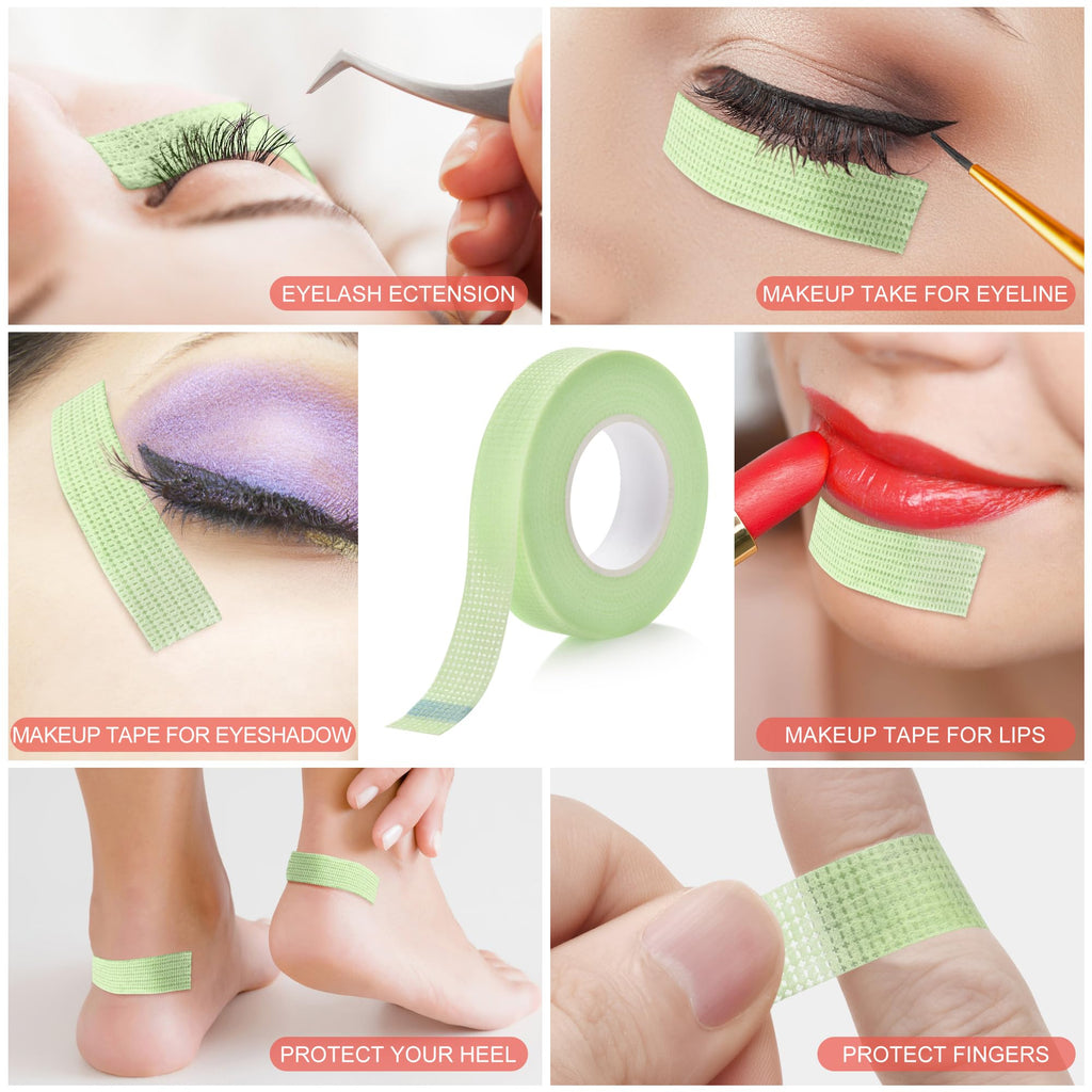 AHHALFFY Eyelash Tape 8 Rolls Lash Tape for Eyelash Extensions, Flexible & Super Thin, 0.5 Inch x 10 Yards, Easy to Tear, Perfect for Lash Extensions, Makeup, Salons & DIY Beauty