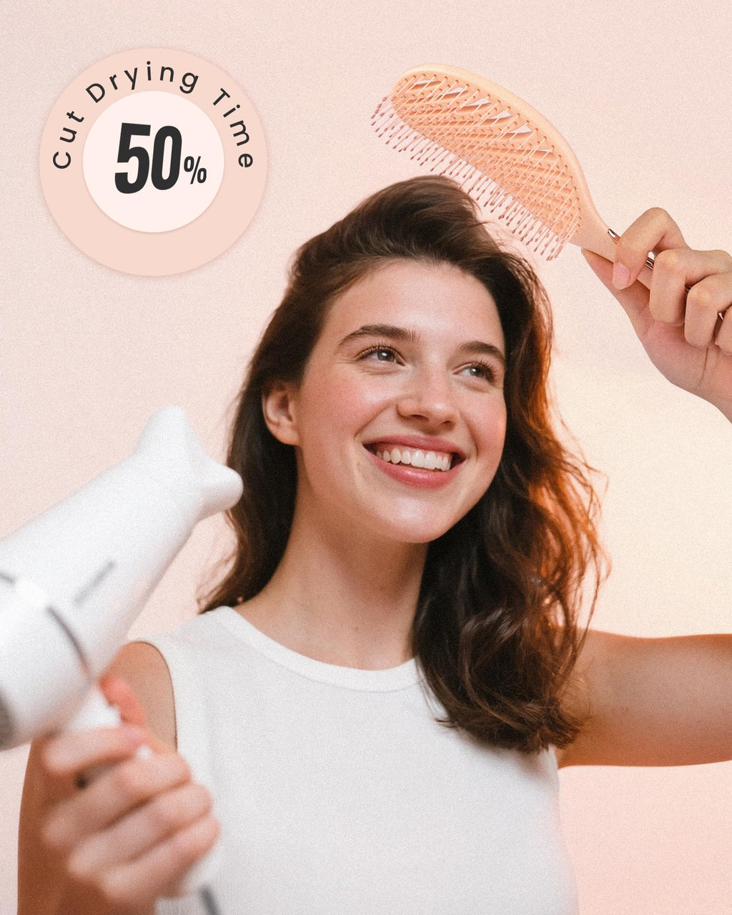 AIMIKE Detangling Brush, Wet Dry Vented Detangler Brush w/Soft Bristles, Pain-Free Detangle Hairbrush Loosens Stubborn Tangles, Extra Gentle on Sensitive and Fine Hair, for Women & Kids