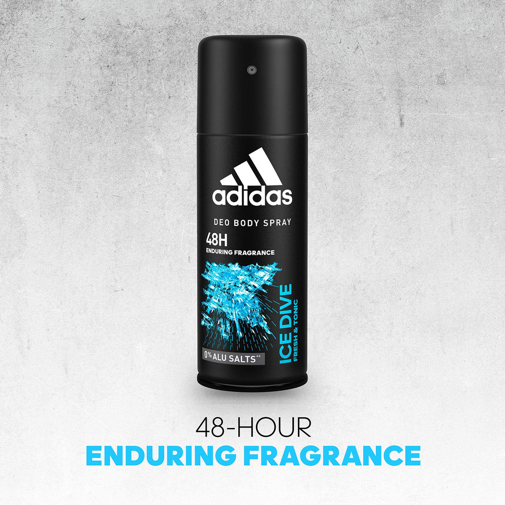 adidas Unisex Ice Dive Fresh Scent Deodorant Spray 150Ml, Pack Of 1