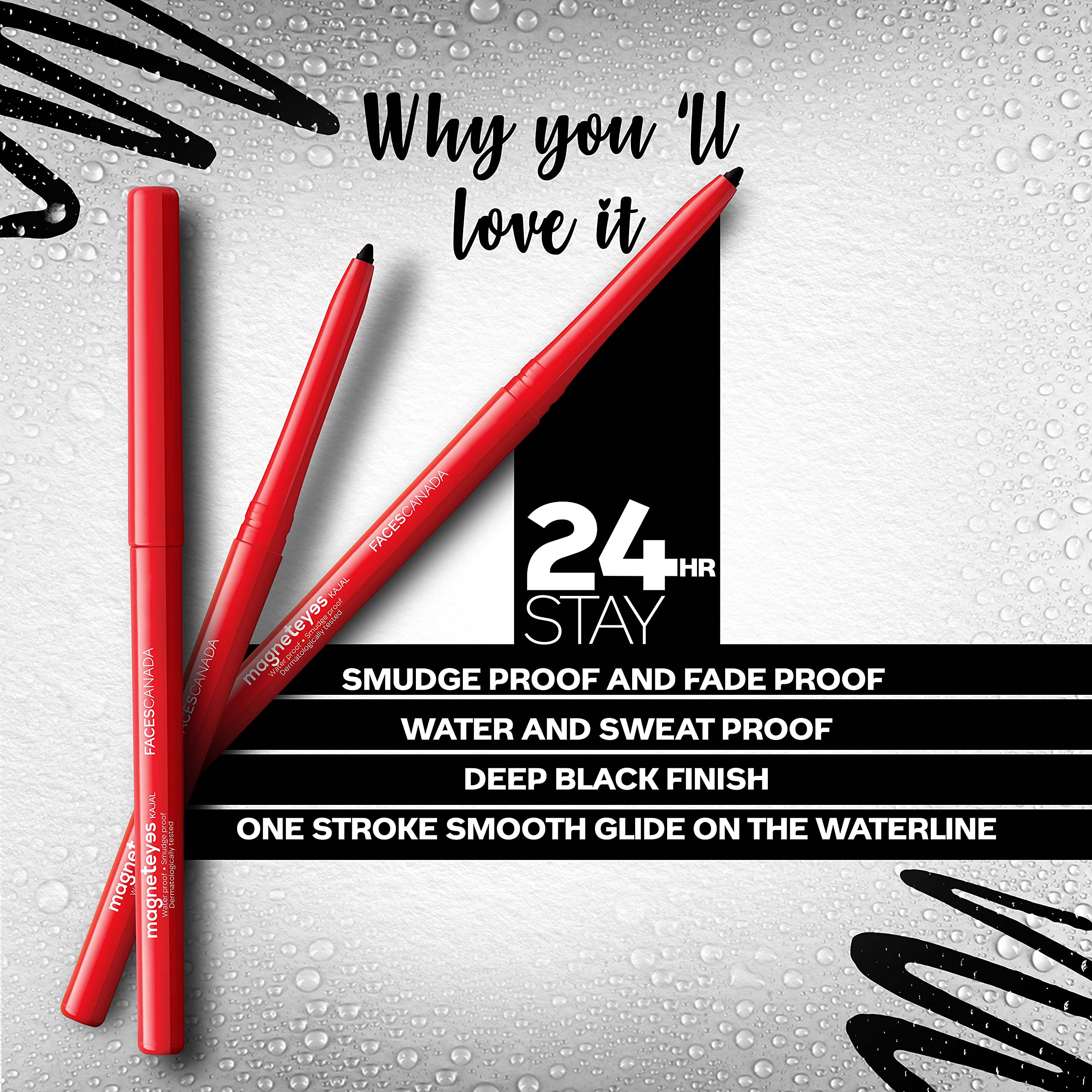 FACES CANADA Matte Mania Makeup Kit - Kajal (0.35g) + Lipstick (3.8ml) + Compact (9g) + Mascara (9.5ml) + Beauty Blender | Pack of 5 | Makeup Kit For Women