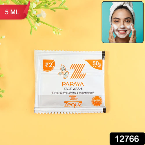 Zequz Papaya Face Wash Sachet (5 Ml  1 Pc)