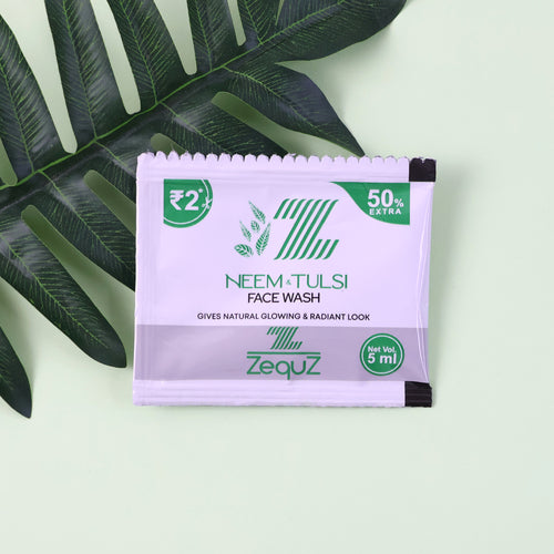 Zequz Neem  Tulsi Herbal Face Wash Sachet (5 Ml  1 Pc)